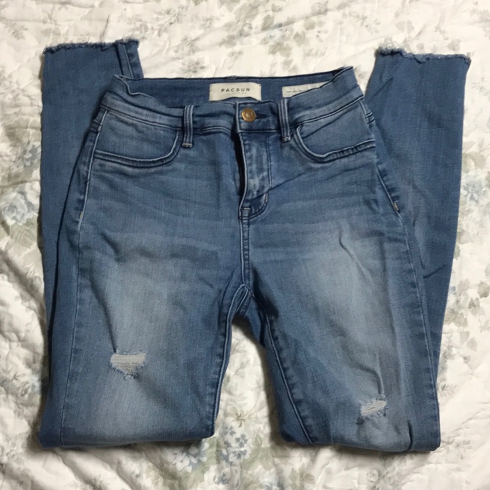 High rise ankle jegging